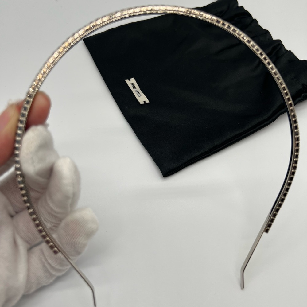 Miu Miu Silver Crystal Headband